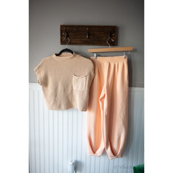 Free People Freya Sweater Set Medium NEW Peach - Picture 3 of 6